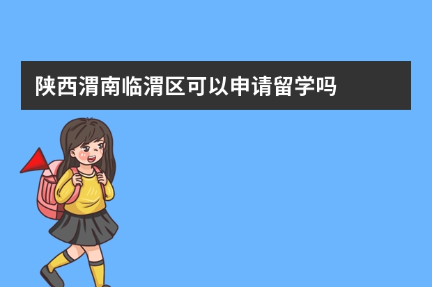 陕西渭南临渭区可以申请留学吗